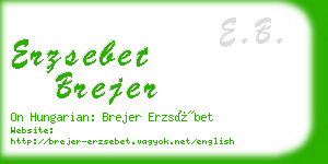 erzsebet brejer business card